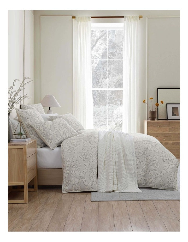 Fleur Quilt Cover Set in Ivory/Ink