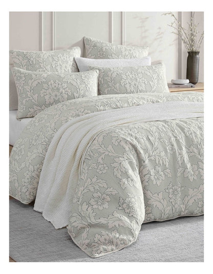 Fleur Quilt Cover Set in Ivory/Ink