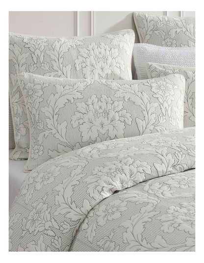 Fleur Quilt Cover Set in Ivory/Ink