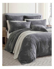 Maisey Quilt Cover Set in Grey