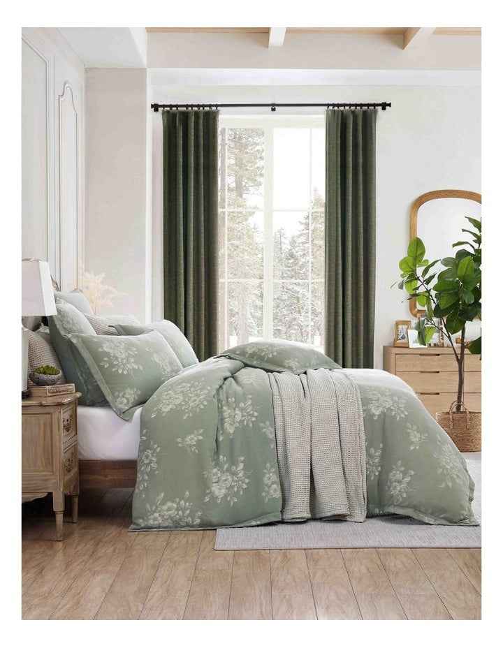 Maisey Quilt Cover Set in Moss
