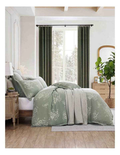 Maisey Quilt Cover Set in Moss