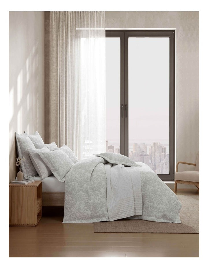 Quinn Quilt Cover Set in White