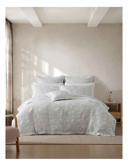 Quinn Quilt Cover Set in White