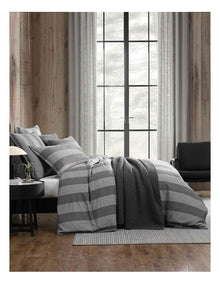 Thatcher Quilt Cover Set in Grey