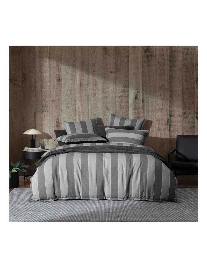 Thatcher Quilt Cover Set in Grey