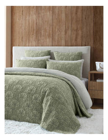 Lilian Bedspread Coverlet in Moss