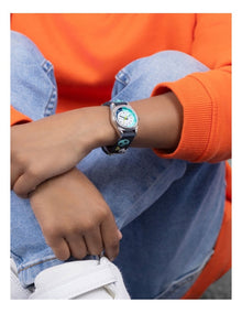 Alloy And Silicone Watch in Black