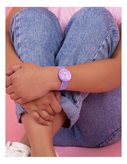 Plastic And Silicone Watch in Purple