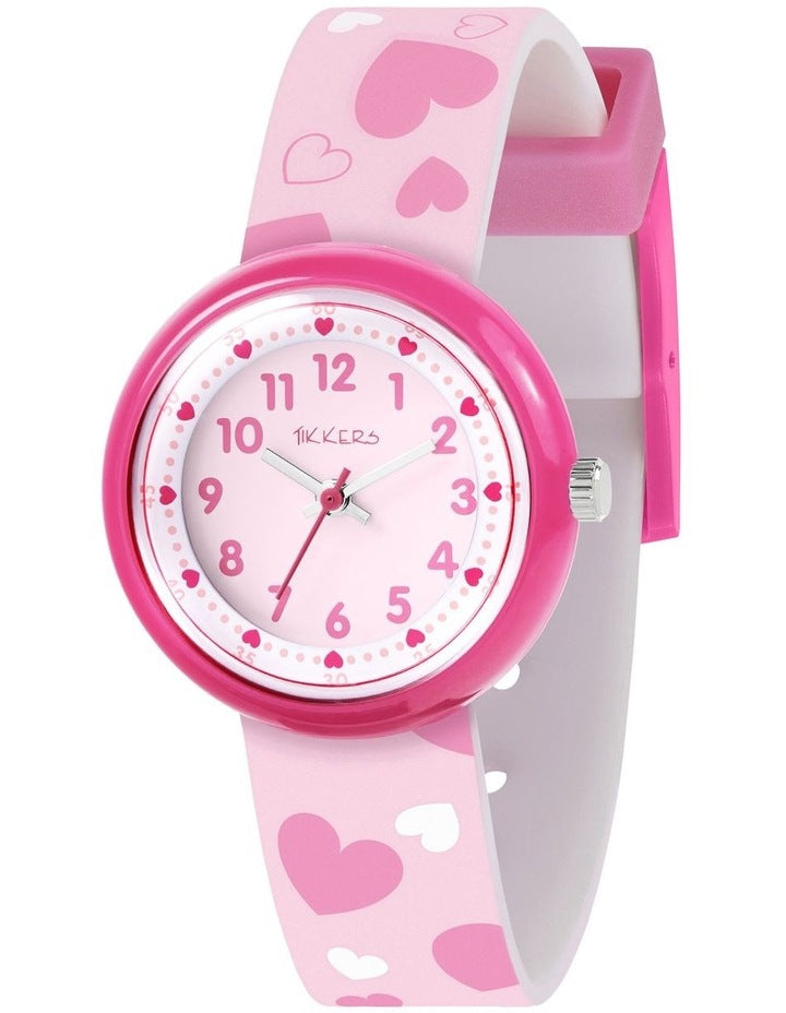 Plastic And Silicone Watch in Pink