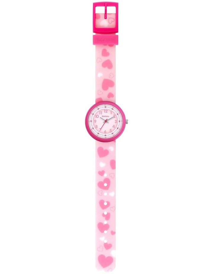 Plastic And Silicone Watch in Pink