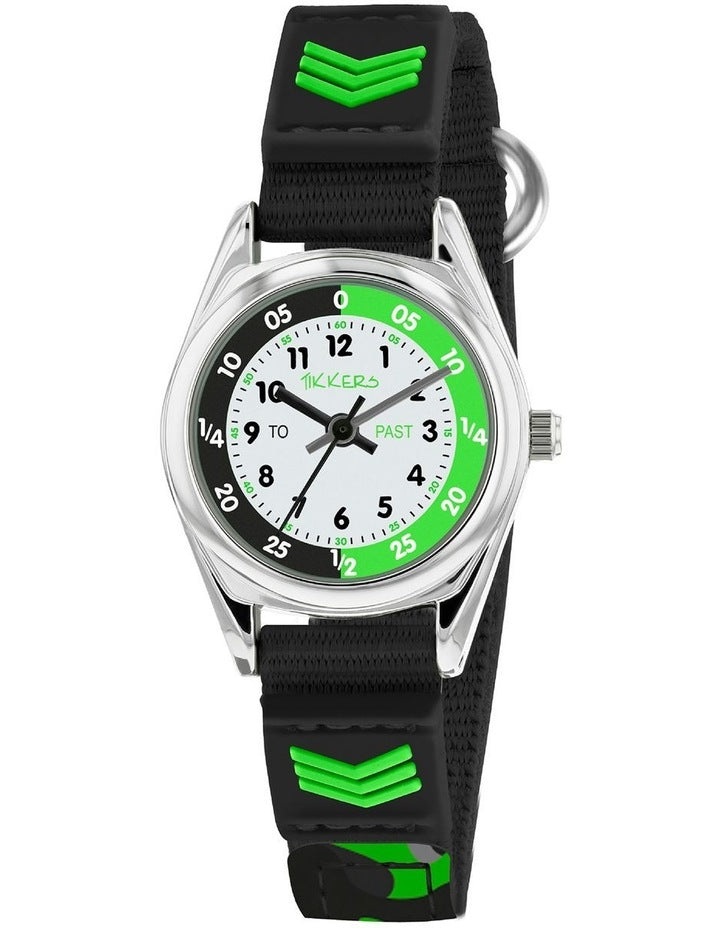 Alloy And Fabric Watch in Black