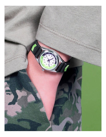 Alloy And Fabric Watch in Black