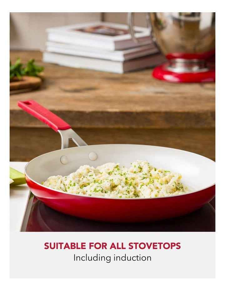 Aluminium Frypan 30cm in Empire Red