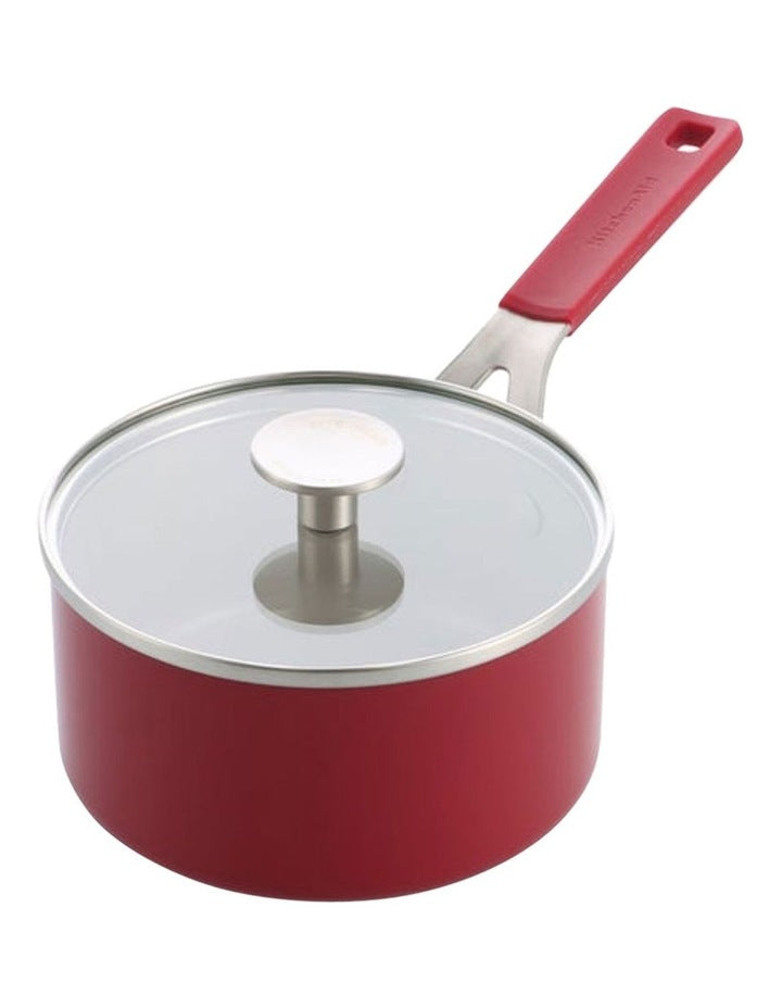 Aluminium Covered Saucepan 16cm /1.57L in Empire Red