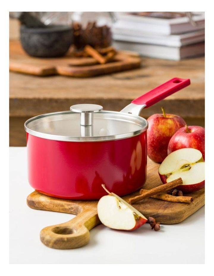 Aluminium Covered Saucepan 16cm /1.57L in Empire Red