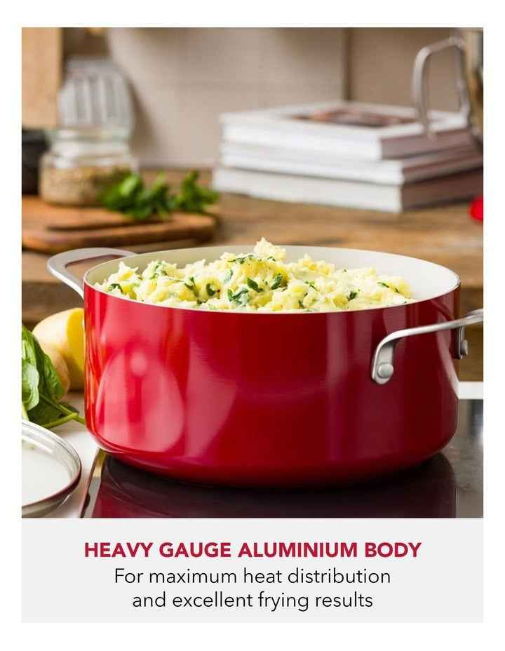 Aluminium Covered Casserole 24cm / 4.91L in Empire Red