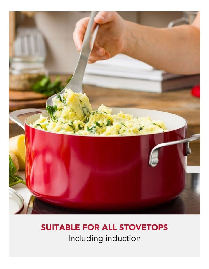 Aluminium Covered Casserole 24cm / 4.91L in Empire Red