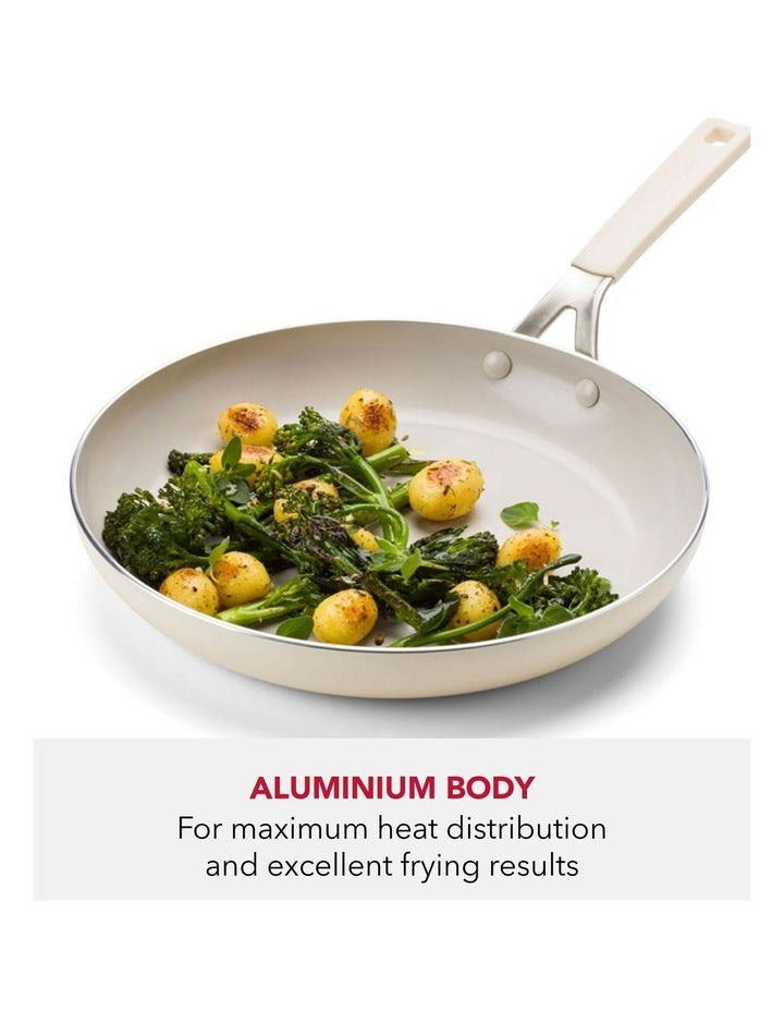 Aluminium Frypan 30cm in Almond Cream