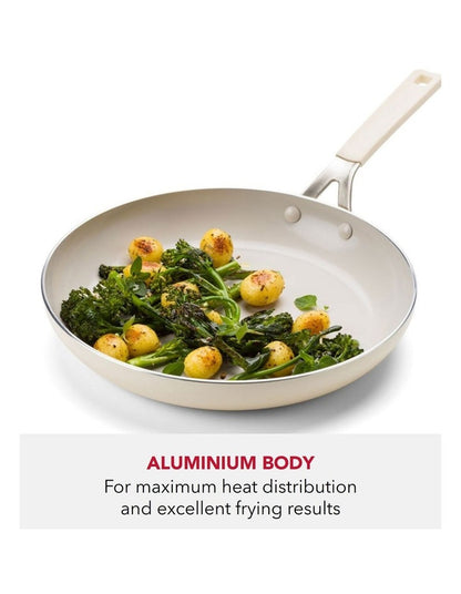 Aluminium Frypan 30cm in Almond Cream