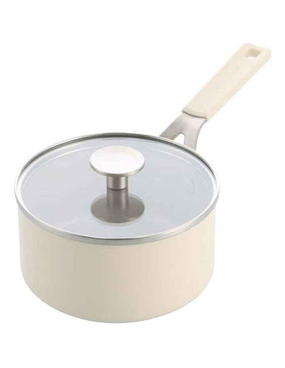 Aluminium Covered Saucepan 16cm/1.57L in Almond Cream