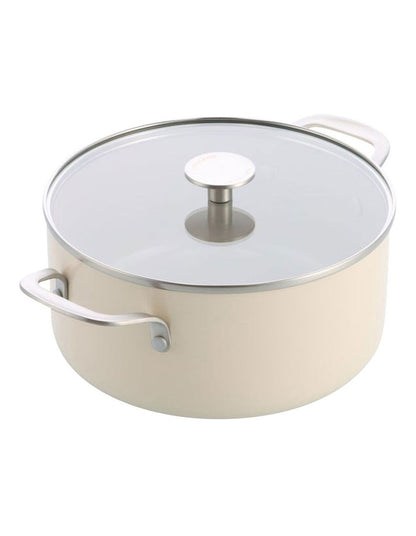 Aluminium Covered Casserole 24cm/4.91L in Almond Cream