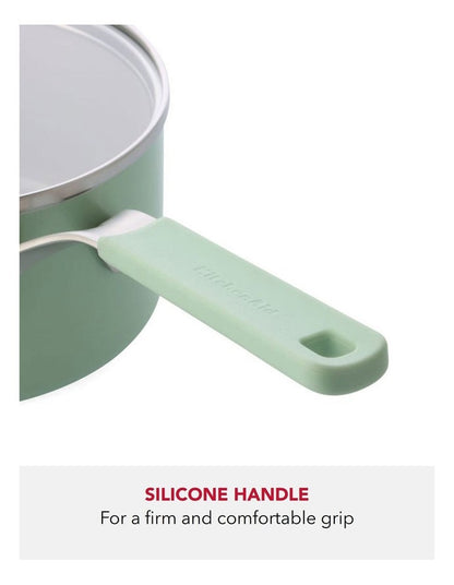 Aluminium Covered Saucepan 16cm, 1.57L in Pistacho