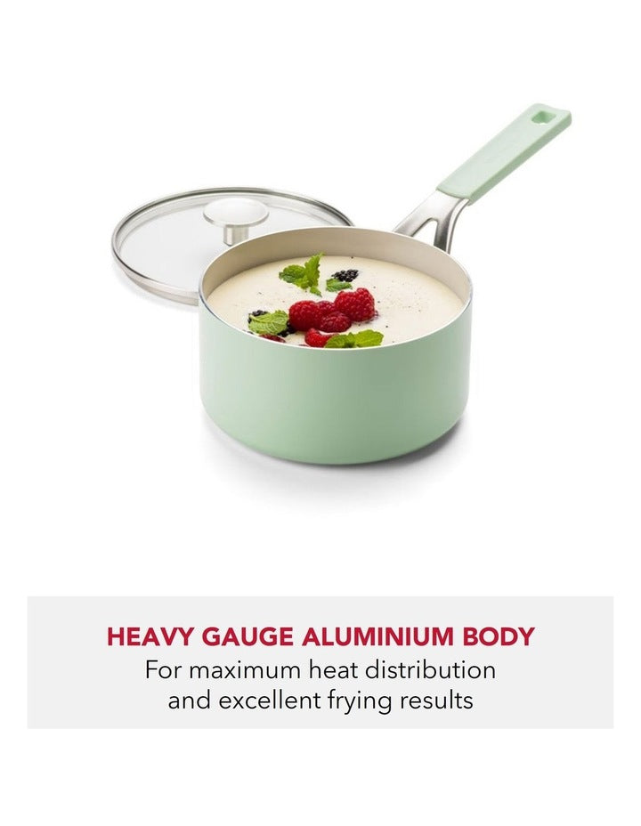 Aluminium Covered Saucepan 16cm, 1.57L in Pistacho