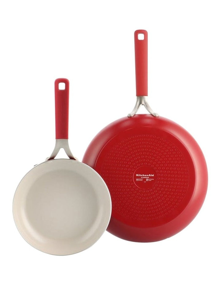 Aluminium Frypan Set Of 2 Pieces 20/28cm in Empire Red