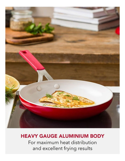 Aluminium Frypan Set Of 2 Pieces 20/28cm in Empire Red