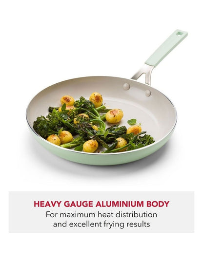 Aluminium Frypan Set Of 2 Pieces 20/28cm in Pistacho