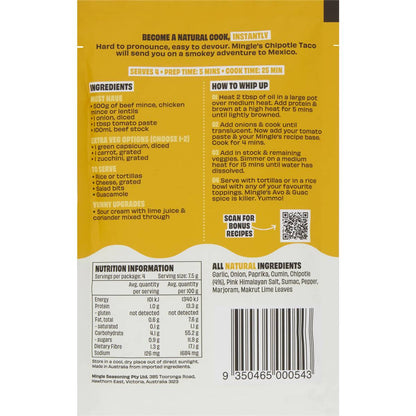 Mingle Smokey Taco Mild Chipotle Recipe Base 30g