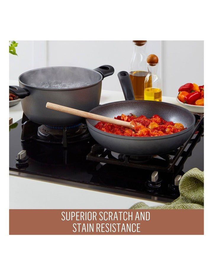 Per Benessere Ceramic Non Stick Fry Pan 32cm in Grey