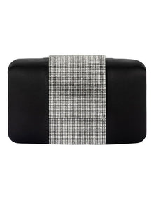 Aubrey Crystal Clutch Bag in Black
