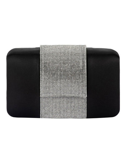 Aubrey Crystal Clutch Bag in Black