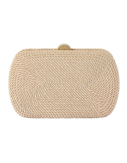 Martina Rope Clutch Bag in Natural