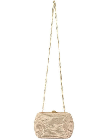 Martina Rope Clutch Bag in Natural