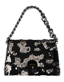 Brooklyn Sequin Shoulder Bag in Black