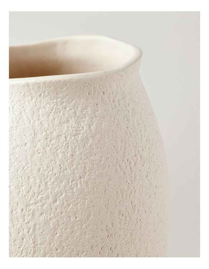 Peninsula Textured Ceramic Vase 33cm in Matte White