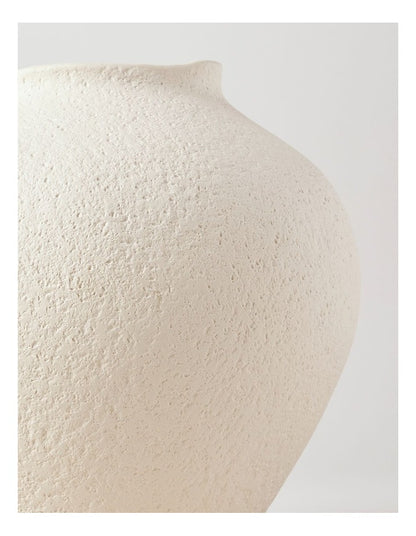 Peninsula Textured Ceramic Vase 21cm in Matte White