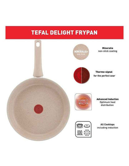 Delight Mineralia Induction Non-Stick Frypan 24cm in Beige