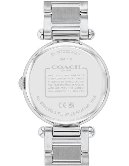 Cary Ionic Plated Thin Steel Mother Of Pearl Dial Watch in Silver