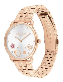 Elliot Calfskin Dial Watch in Rose Gold