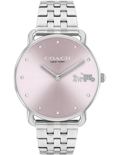 Elliot Ionic Plated Thin Gold Steel Black Dial Watch in Pink