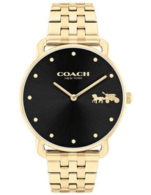 Elliot Ionic Steel Rose Gold Dial Watch in Black