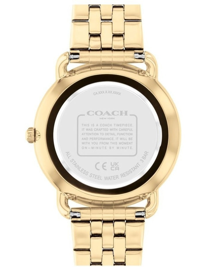 Elliot Ionic Steel Rose Gold Dial Watch in Black