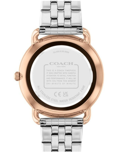 Elliot Chalk Calfskin Silver White Dial Watch in Multi