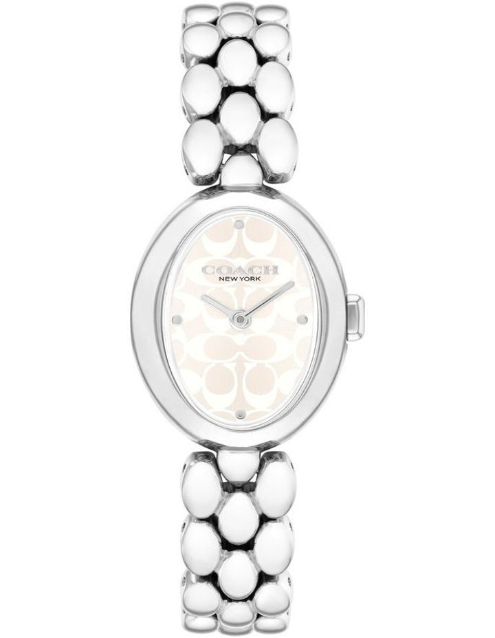 Sammy Ionic Plated Thin Steel Dial Watch in Silver