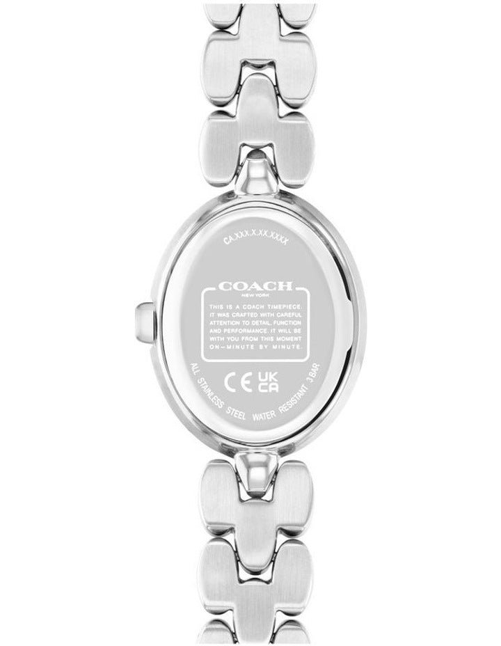 Sammy Ionic Plated Thin Steel Dial Watch in Silver