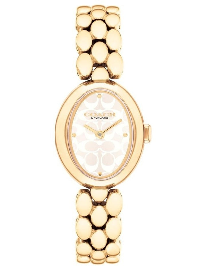 Sammy Stainless Steel and Ionic Plated Thin Steel Dial Watch in Gold